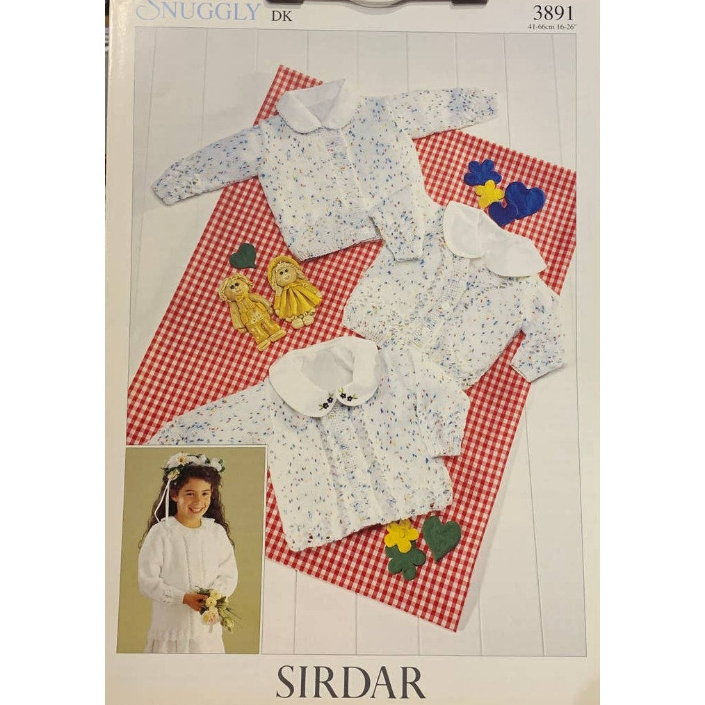 New Sirdar 3891 Snuggly Child Cardigan and Pullover Sweater Knitting Pattern