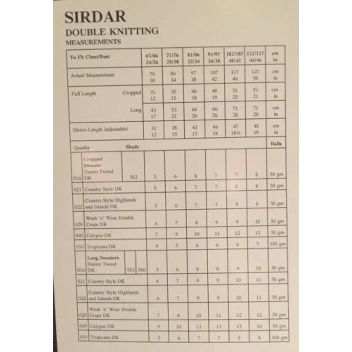 New Sirdar 5581 Denim Tweed Double Knitting Men&