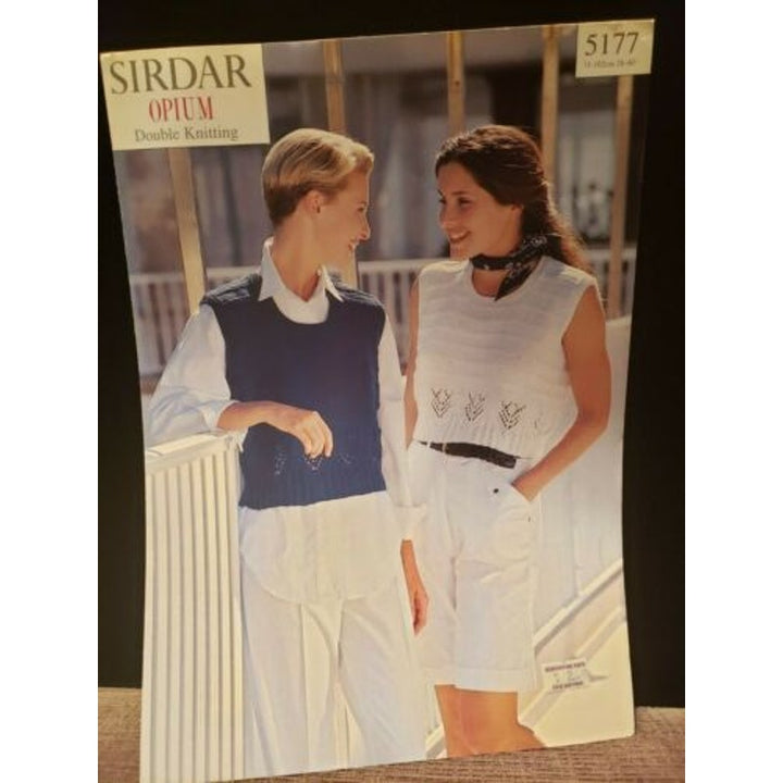 New Sirdar 5177 Opium Sleeveless Tank Top Sweater Double Knitting Pattern