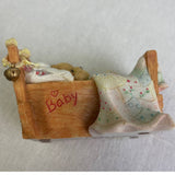 Vintage 1992 Cherished Teddies 911356 Baby Cradled With Love Bear Figurine
