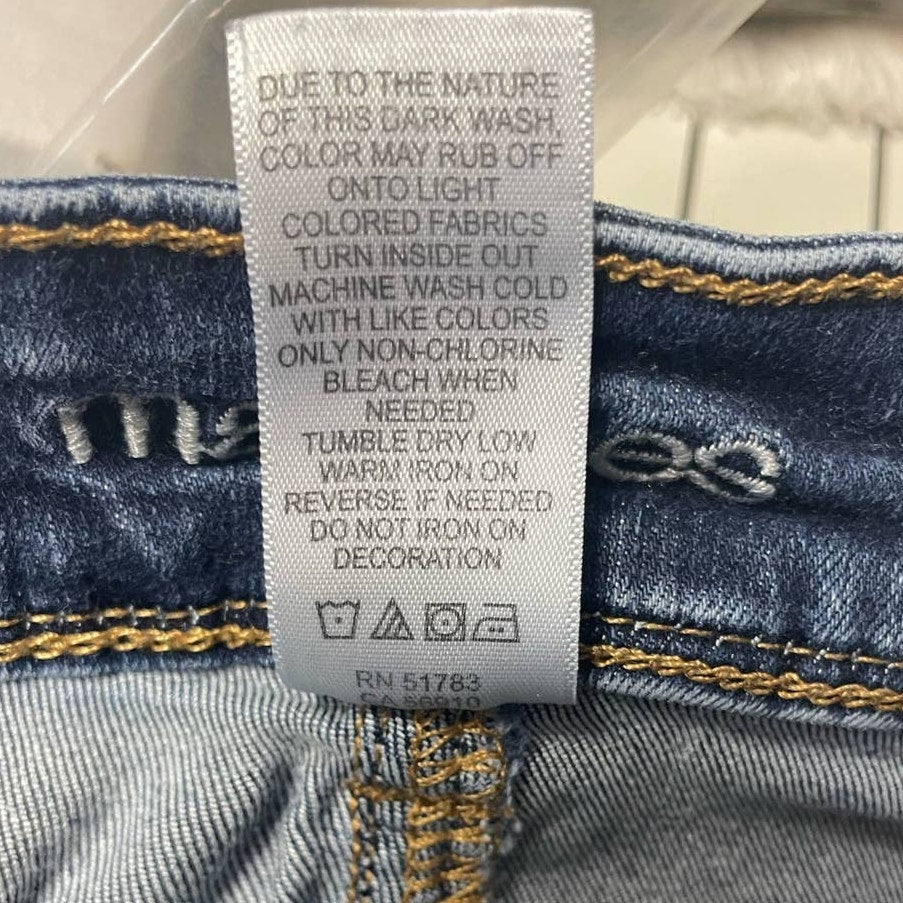 Maurices Large Regular Stretch Cotton Spandex Straight Leg Denim Blue Jeans