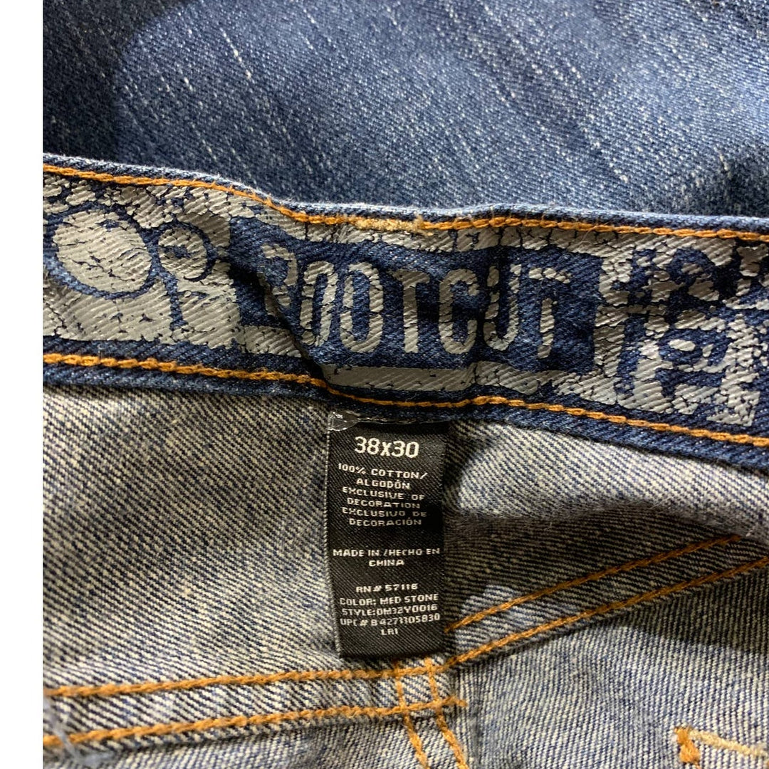 Op Mens 38 X 30 Bootcut Stretch 100% Cotton Medium Wash Denim Blue Jeans