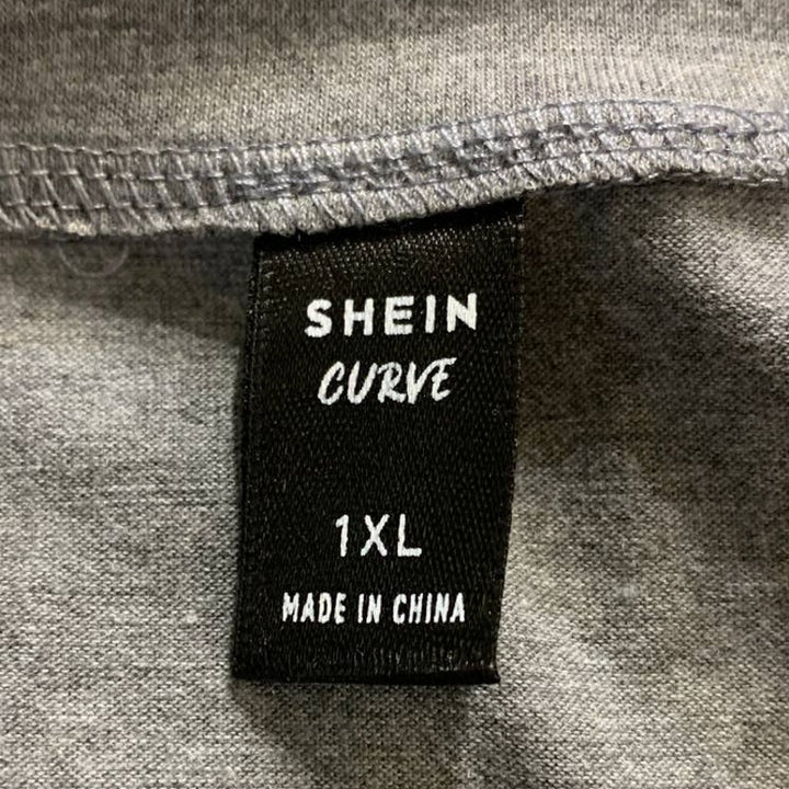 Shein Curve 1XL Country Roads Crew Neck Polyester Blend Short Sleeve Casual Tee