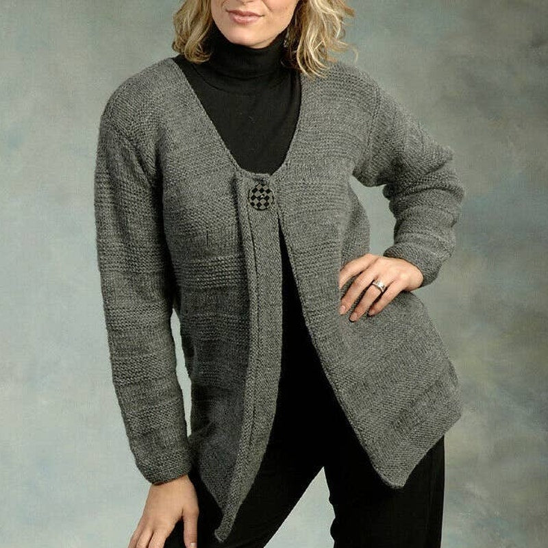 New 2009 Jodi Snyder Plymouth Yarn 1796 Ladies Car Coat Sweater Knitting Pattern