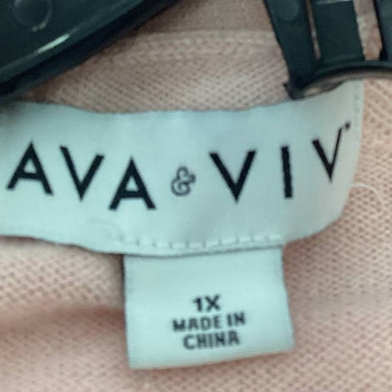 Ava &amp; Viv Womens Plus Size 1X Long Sleeve Cotton Blend Open Cardigan Sweater