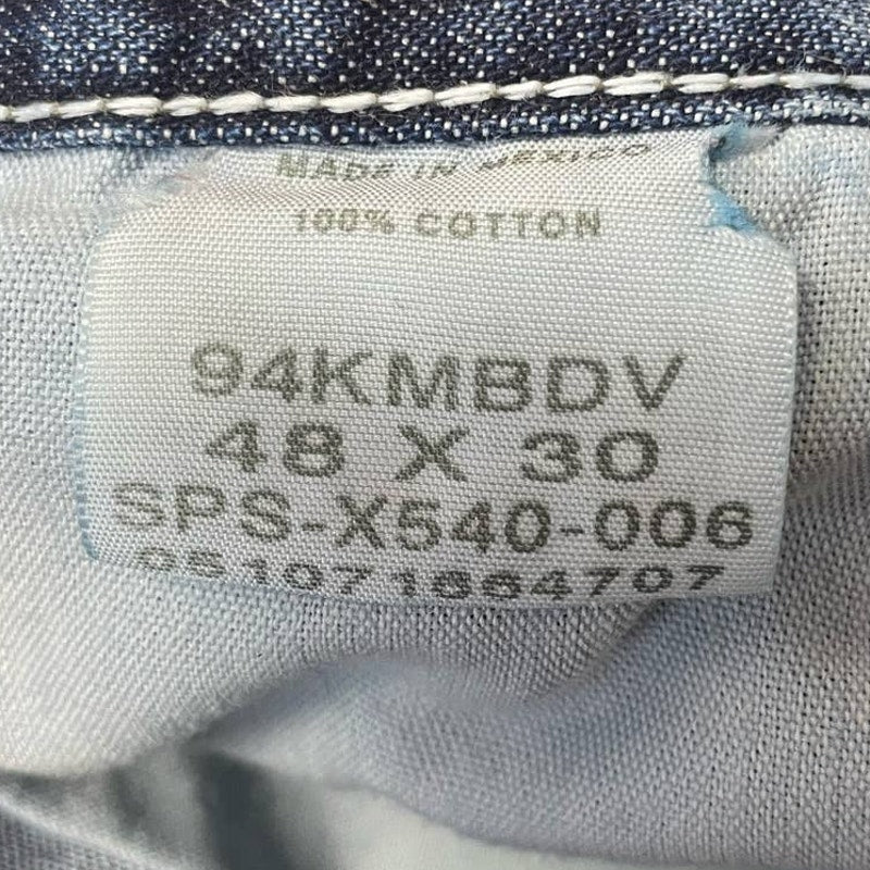 Authentic Issue WRG Jeans Mens Size 48 X 30 Straight Leg 100% Cotton Denim Jeans