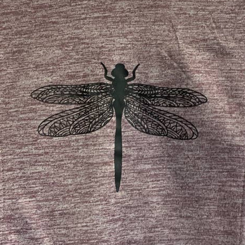 Hand Printed Upcycled Girls Large Dragonfly Full Zip Hoodie Sweatshirt Jacket