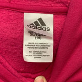 Adidas Girls Youth Extra Large 16 Pullover Hoodie Sweatshirt with Front Pockets