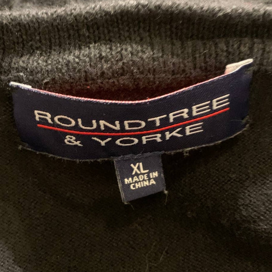 Roundtree &amp; Yorke Mens XL Long Sleeve 100% Cotton Argyle V-Neck Sweater