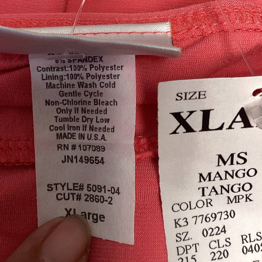 Lot of 2 Fashion Bug XL Sleeveless Flowy Polyester Strappy Cami Tops Blouses