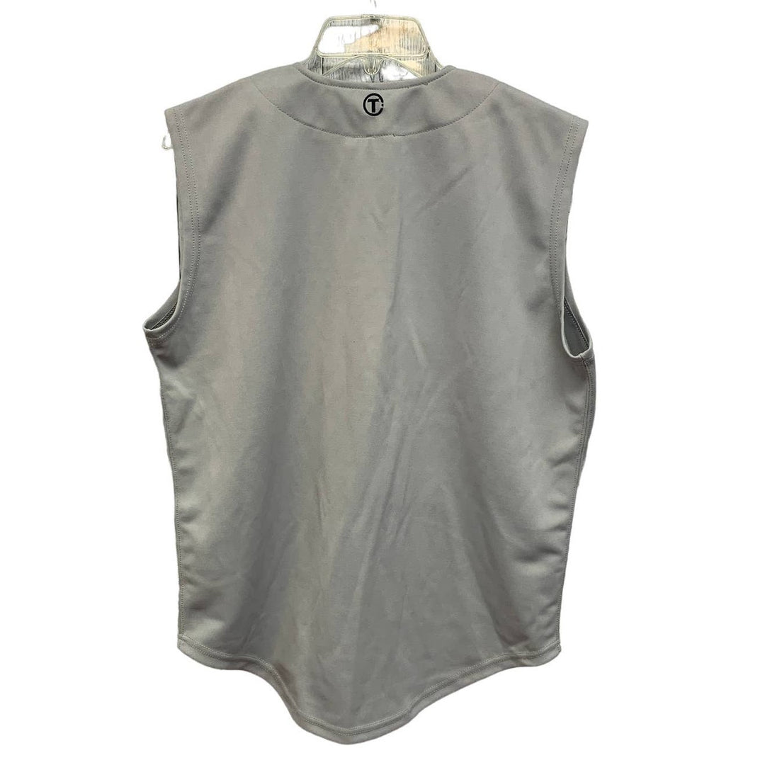 New Tag Team Uniform Youth XL Gray Button Down Baseball Sleeveless Jersey Vest