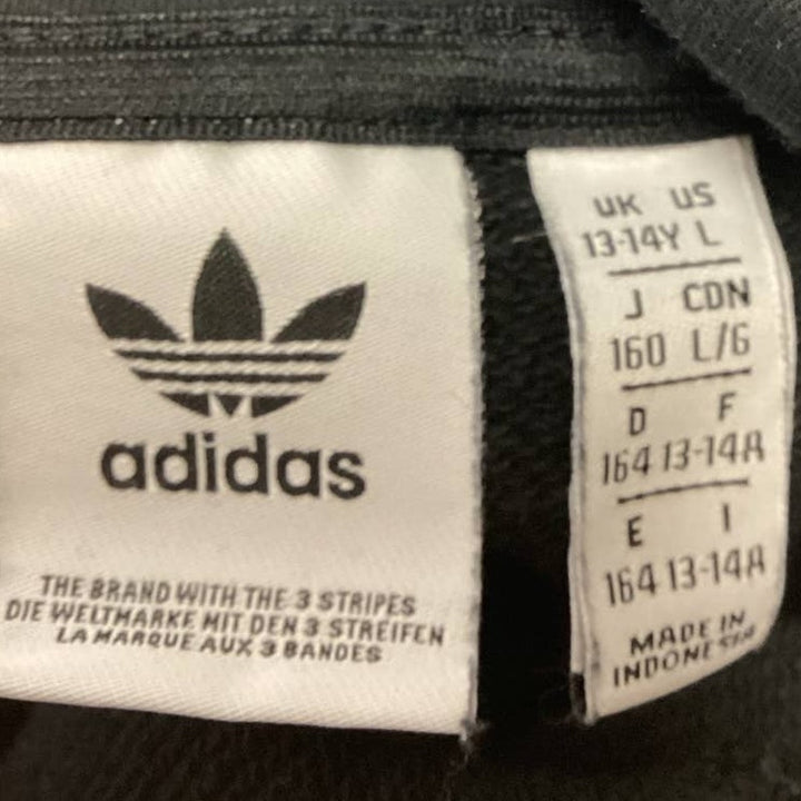 Adidas Youth Large Colorful Logo Cotton Blend Long Sleeve Sweatshirt Hoodie