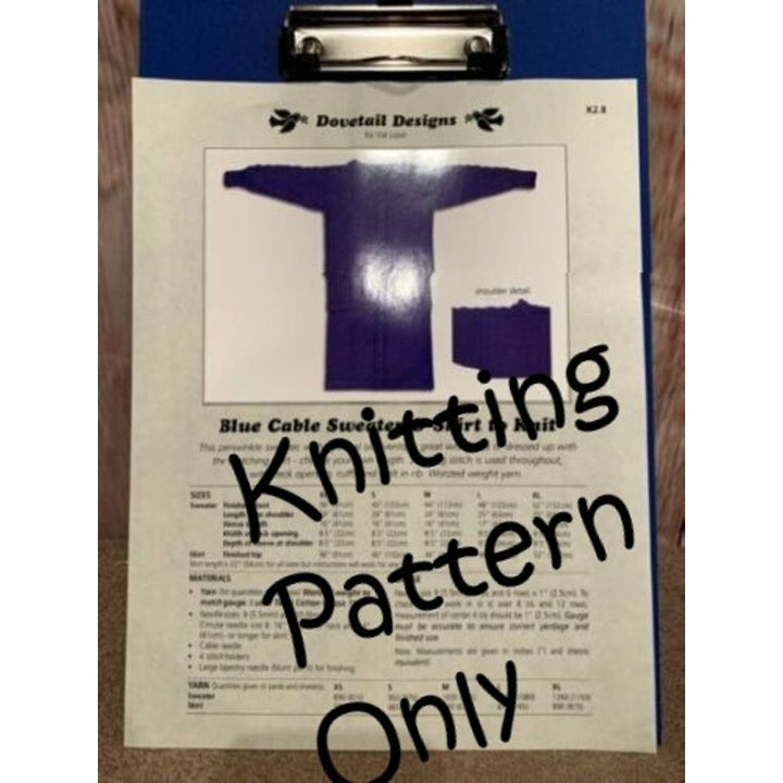 New Val Love for Dovetail Designs K2.8 Cable Sweater Skirt Knit Knitting Pattern