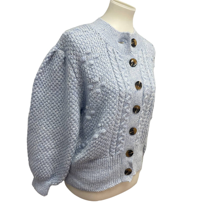 Who What Wear Womens Medium Wool Acrylic Blend Button Up Cardigan Sweater