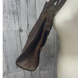 Brown Rosetti New York Faux Leather Brown Vinyl Double Handle Handbag Purse Bag
