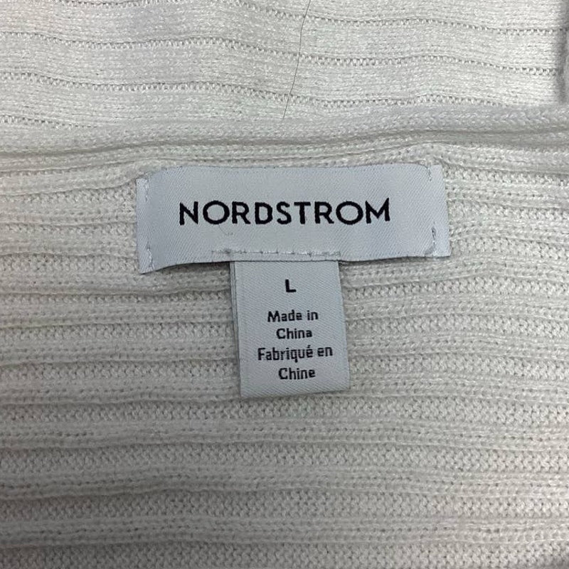 Nordstrom Large Long Sleeve Ribbed Crew Neck Organic Cotton Ecovero Sweater Top