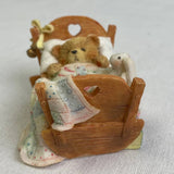 Vintage 1992 Cherished Teddies 911356 Baby Cradled With Love Bear Figurine