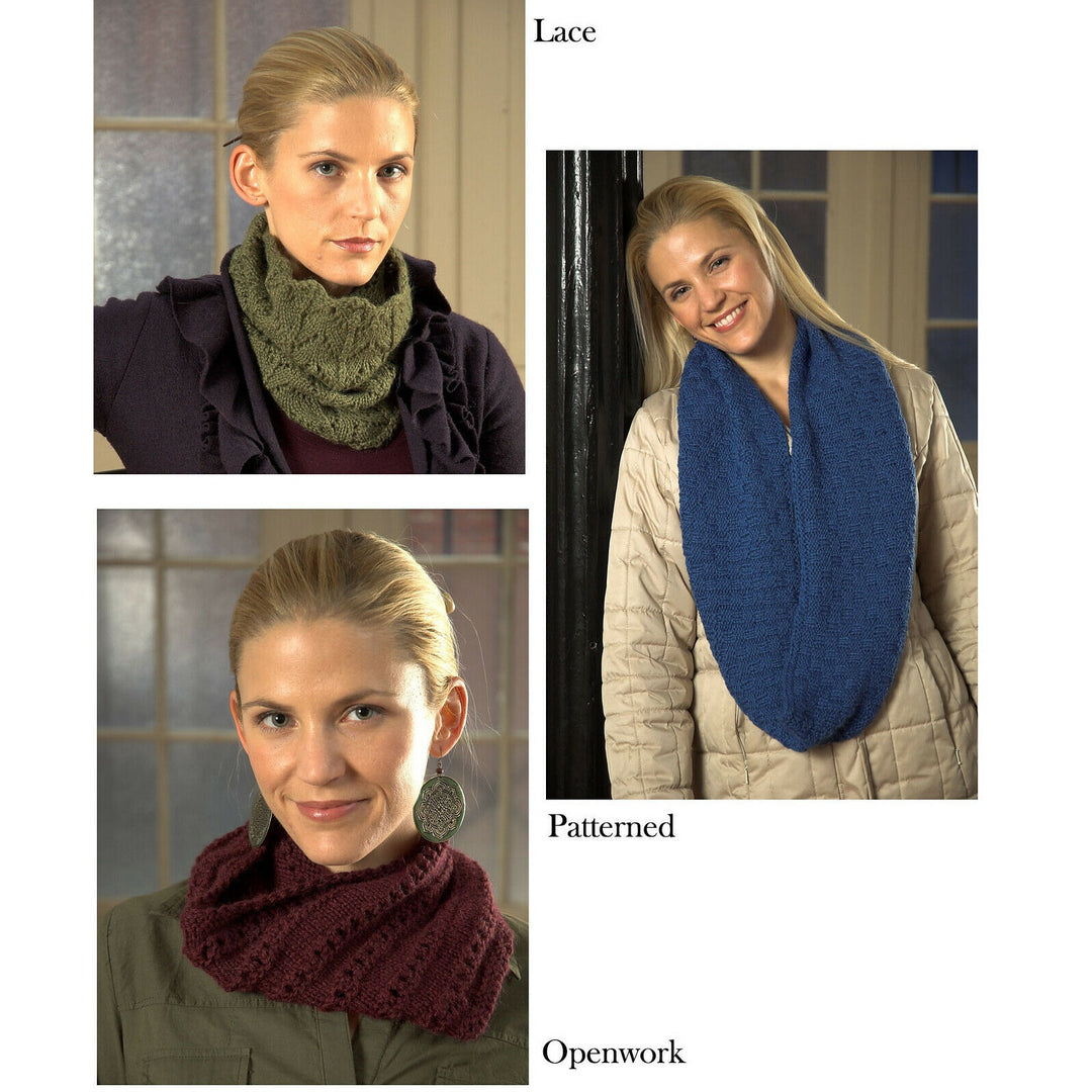 New 2010 Plymouth Design 1849 Baby Alpaca Worsted Infinity Cowl Knitting Pattern