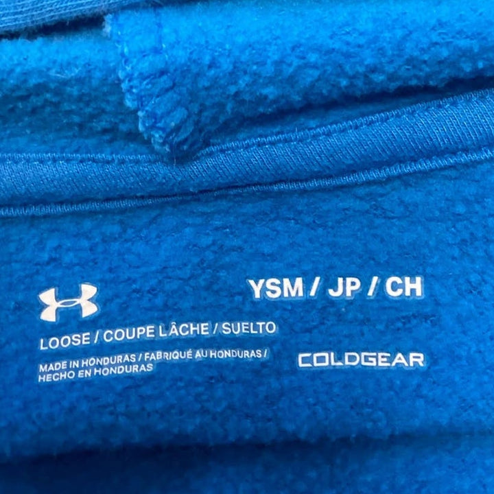 Under Armour Youth Small Coldgear Long Sleeve Cotton Blend Hoodie Sweatshirt
