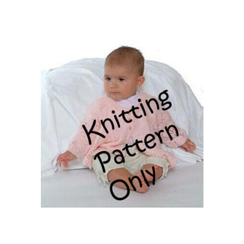 New 2004 Plymouth Yarn Co P498 Baby Matinee Coat Sweater Knitting Pattern