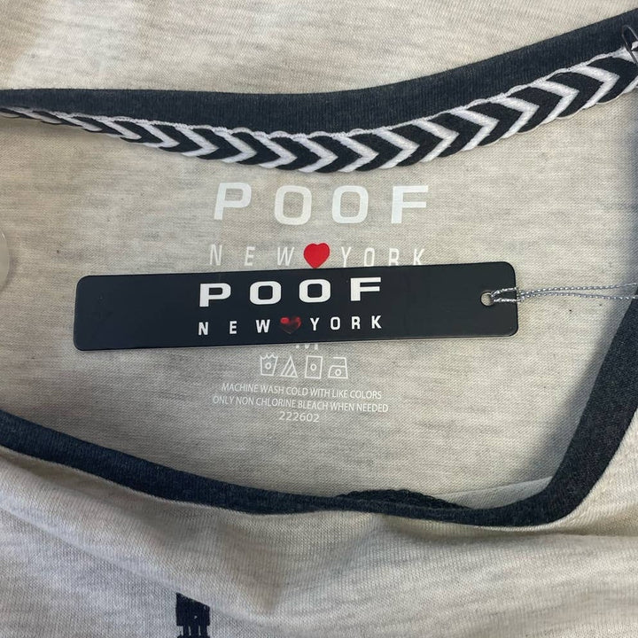 New POOF Womens Medium Rock Music Guitar Long Sleeve Cotton Blend Crew Neck Tee