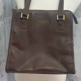 Brown Rosetti New York Faux Leather Brown Vinyl Double Handle Handbag Purse Bag