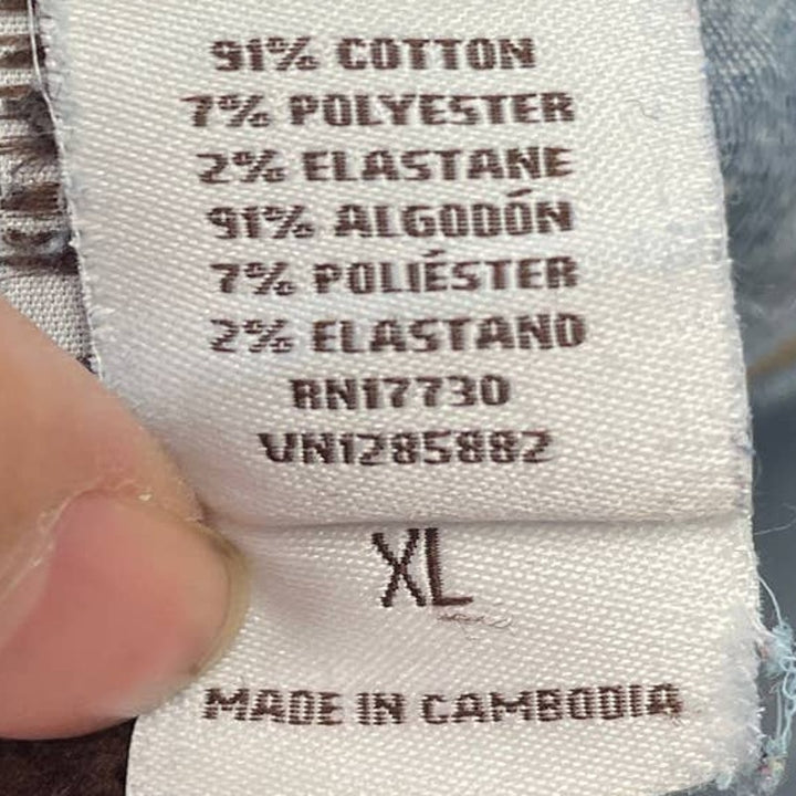 Liz Lange Maternity Size XL Side &amp; Back Elastic Stretch Cotton Denim Blue Jeans