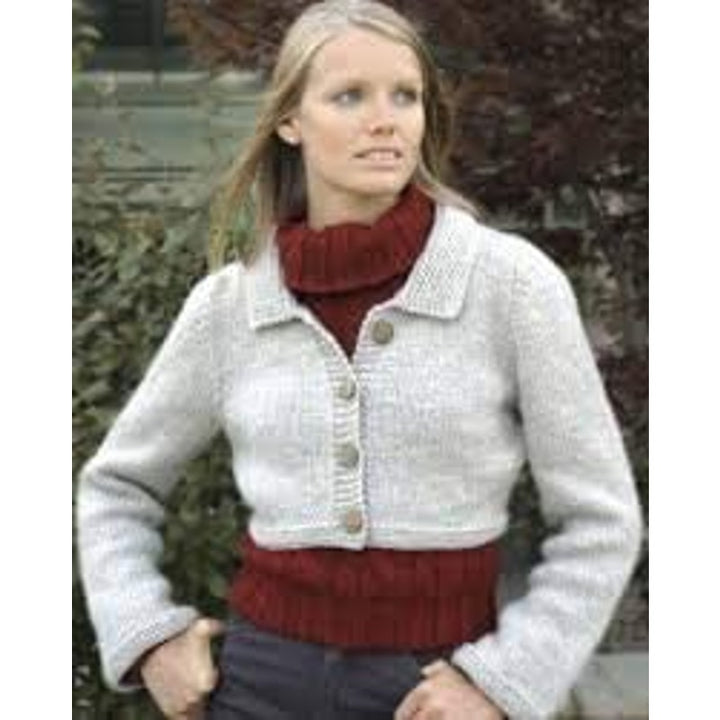 New Fiber Trends FT460 Cropped Jacket Bev Galesekas Cardigan Knitting Pattern