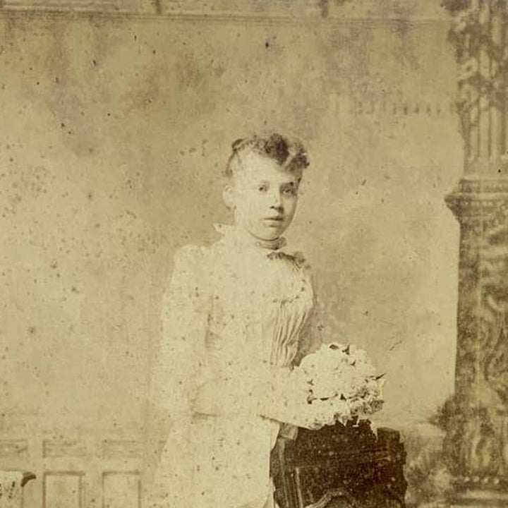 Antique Vintage Lizzie Goetz Photograph on St Louis Hammer Studio Cardboard