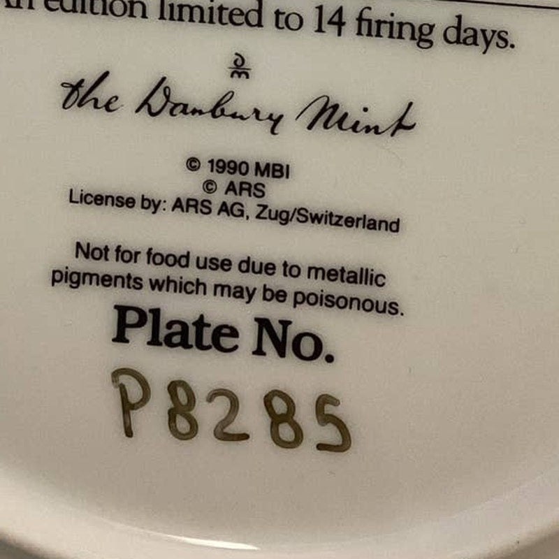Vintage 1990 Danbury Mint Hummel Come Back Soon Collectible Ceramic Plate