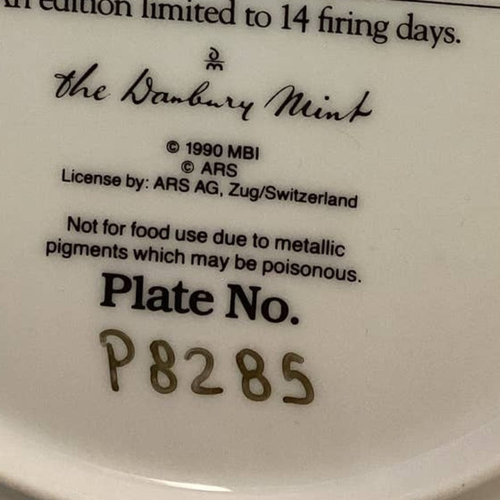Vintage 1990 Danbury Mint Hummel Come Back Soon Collectible Ceramic Plate