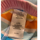 2 Girls Medium/Large Fuzzy Pink Cupcake Hot Cocoa Warm Stripe PJ Sleepwear Pants