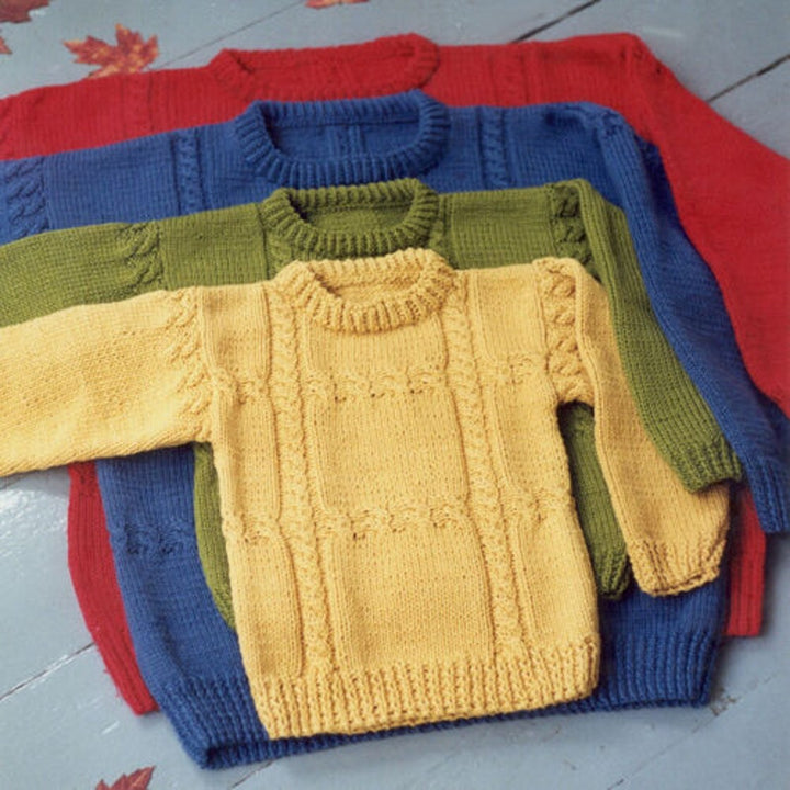 New 2000 Maddy Laine Maddycraft ML109 Family Cable Pullover Knitting Pattern
