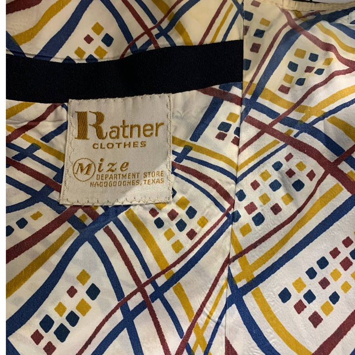 Rough Cut Custom Made Ratner Clothes Mens Navy Blue Jacket No Buttons or Sleeves