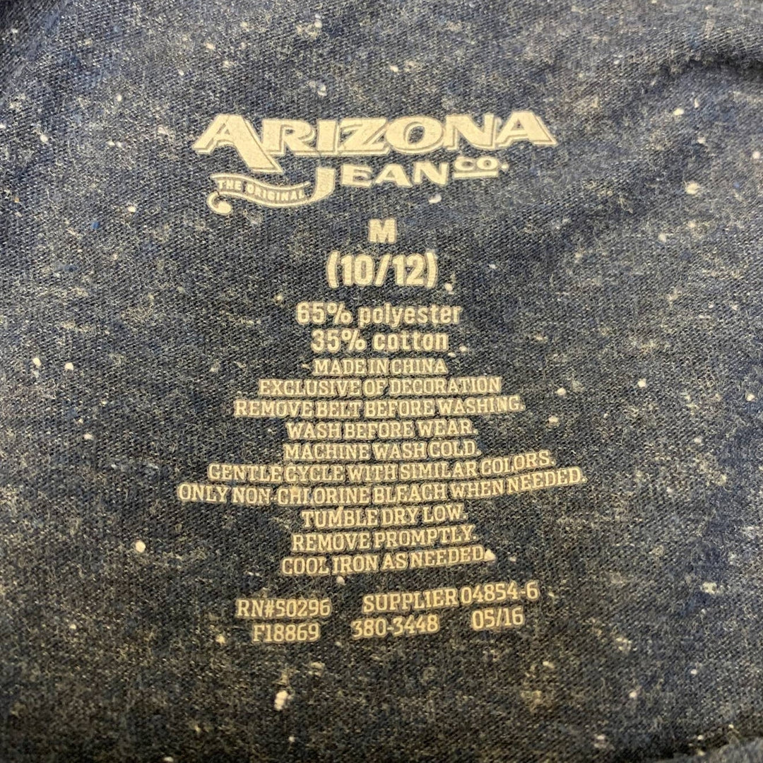 Arizona Jeans Girls Medium (10/12) Short Sleeve Fringed Lacy PolyCotton Dress