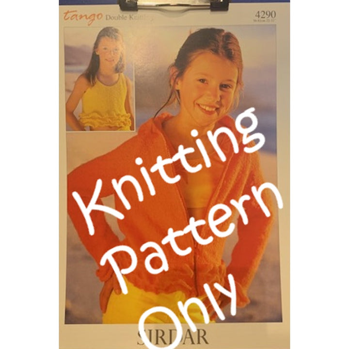 New Sirdar 4290 Tango Child Cropped Top Zipper Jacket Double Knitting Pattern
