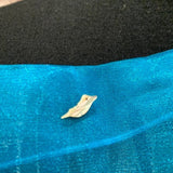 Handmade Upcycled Shiny Beaded Aqua Blue Lightweight Formal Sheer Poncho