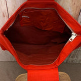 Hand Printed Upcycled Saving the Planet is My Superpower Red Purse Hand Bag