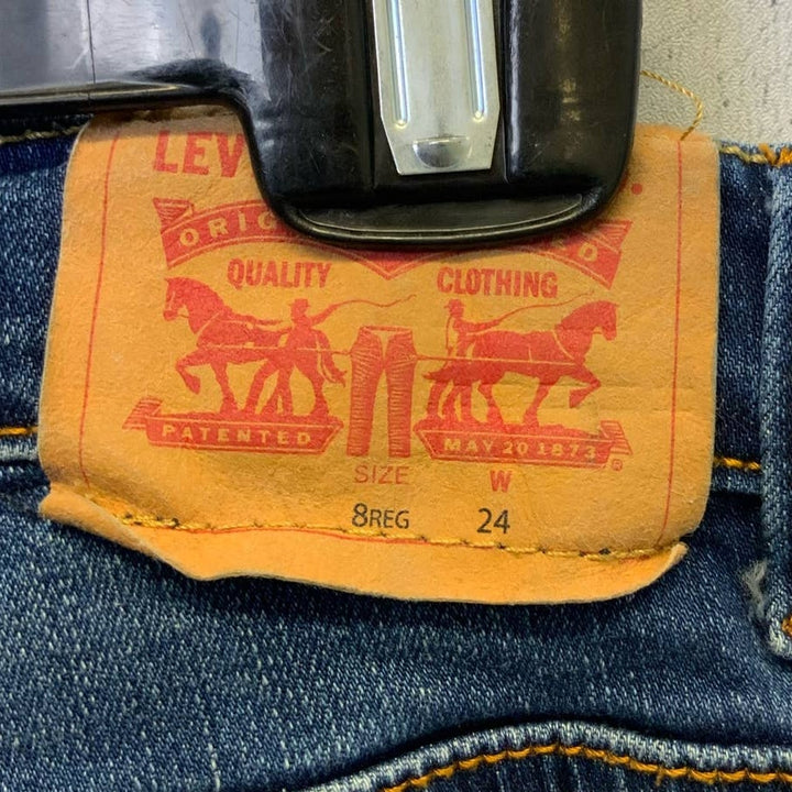 Levi Strauss &amp; Co 511 Kids Size 8 Slim Stretch Cotton Blue Denim Jean Shorts