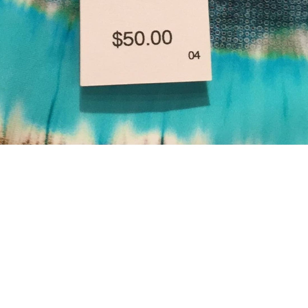New Avenue Plus Size 24 Blue Swim Bikini Bottom Tummy Panel Hip Thigh Concealer