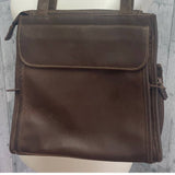 Brown Rosetti New York Faux Leather Brown Vinyl Double Handle Handbag Purse Bag