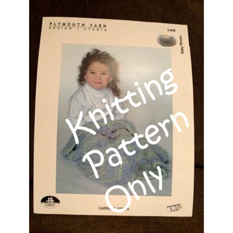 New Plymouth Yarn Design Studio S408 Baby Rimini Carriage Cover Blanket Pattern