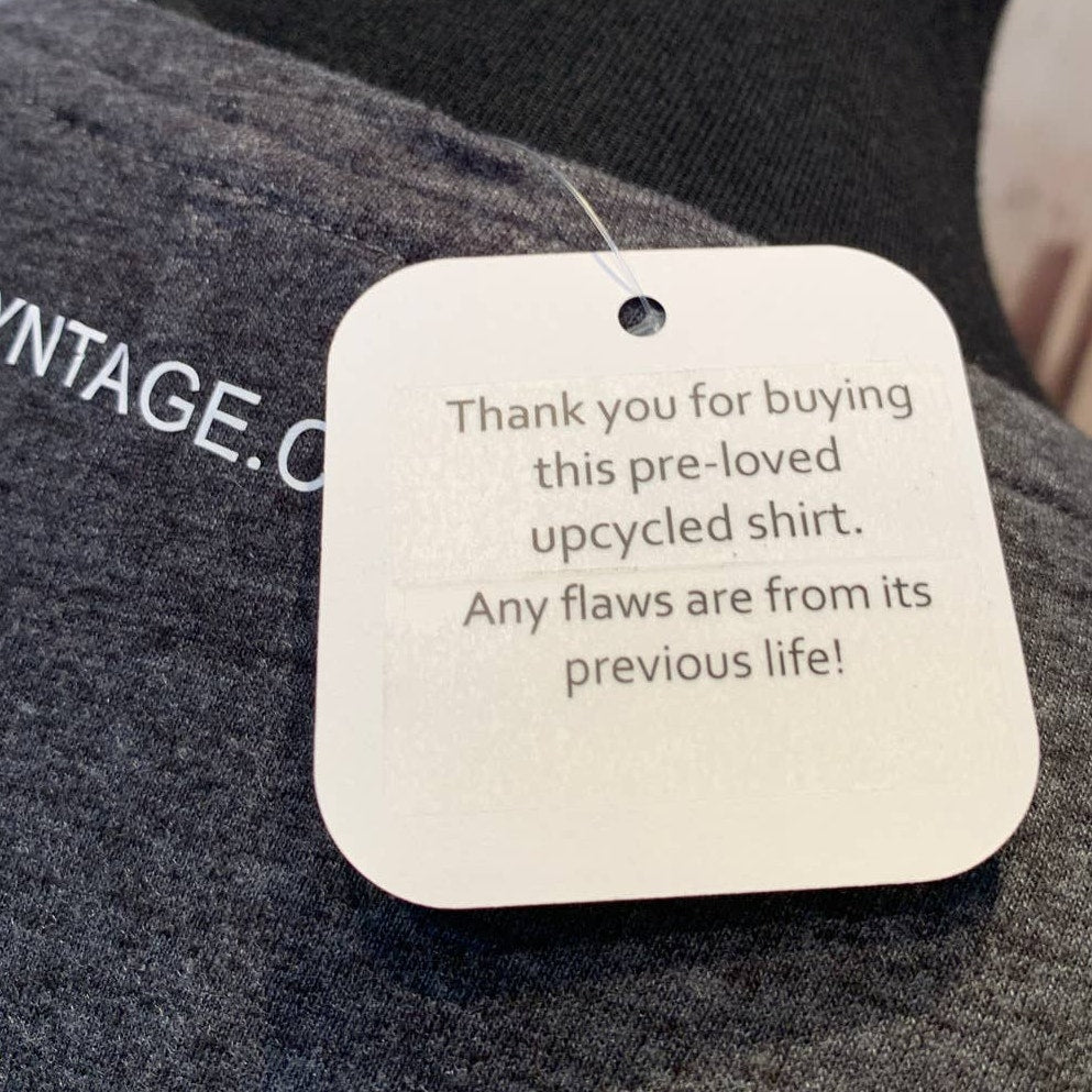 Handmade Upcycled XS Saving the Planet is My Superpower Cotton Blend T-Shirt