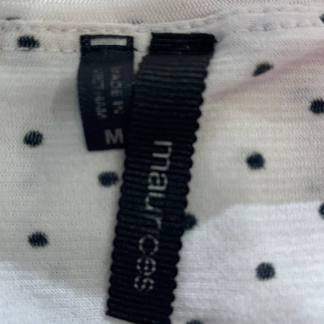 Maurices Medium Sleeveless Ruffled Polka Dot Bouse w Attached Cami Underneath
