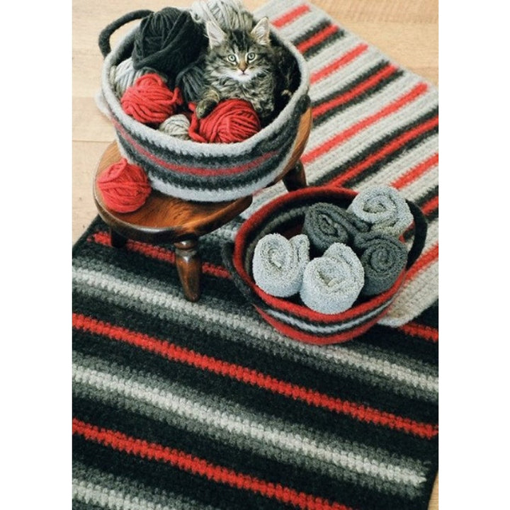 New 2003 Bev Galeskas Fiber Trend FT216E Crochet Felt Rug Basket Crochet Pattern
