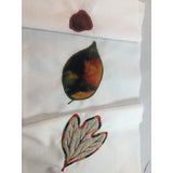 9 Handmade 7" X 7" Fabric Fall Leaf Animal Applique Calico Solid Quilt Squares
