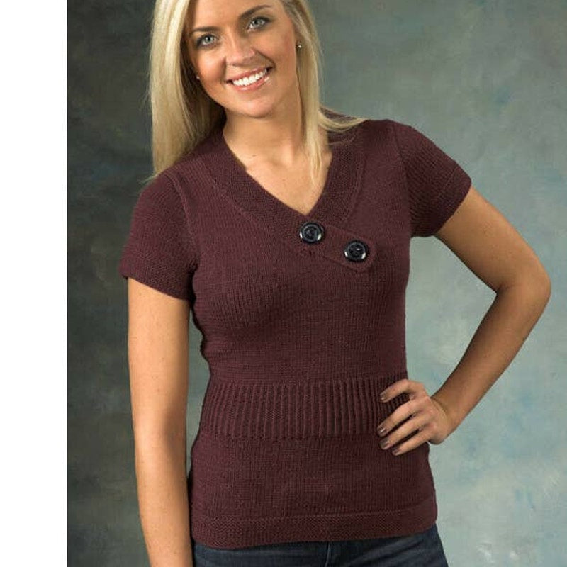 New Vladimira Ilkovico Plymouth Yarn Design 2268 Womans Pullover Sweater Pattern