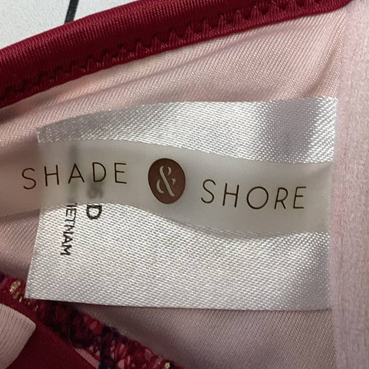 Shade &amp; Shore 36D Underwire Criss Cross Strap Nylon Blend Bikini Swim Top ONLY