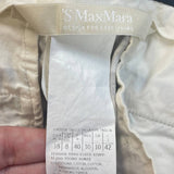 'S Max Mara Womens Size 8 Spotted Zip Front Cotton Blend Casual Pants Trousers