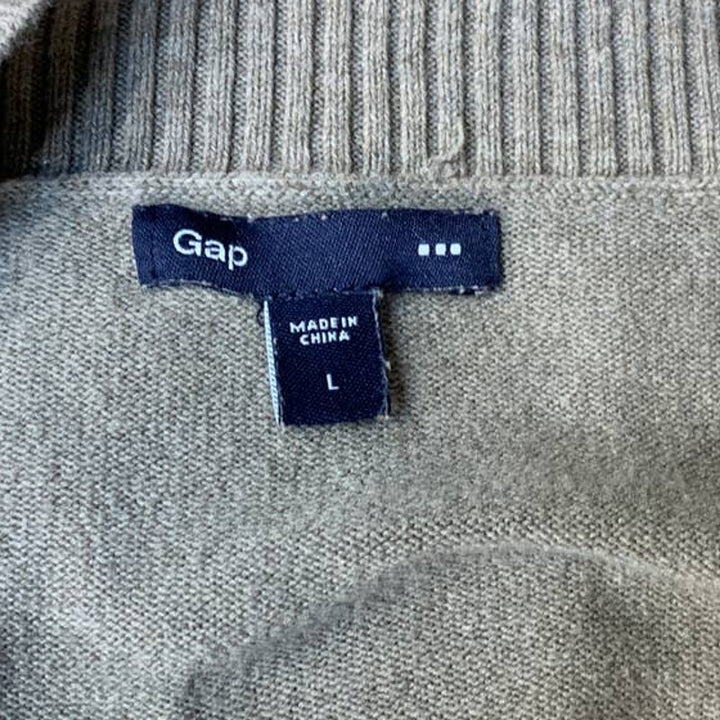 GAP Womens Large Deep V Neck Long Sleeve Cotton Blend Pullover Sweater
